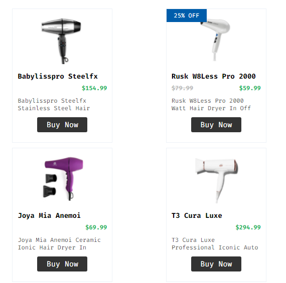 Flexoffers.com - WordPress plugin -Gridview
